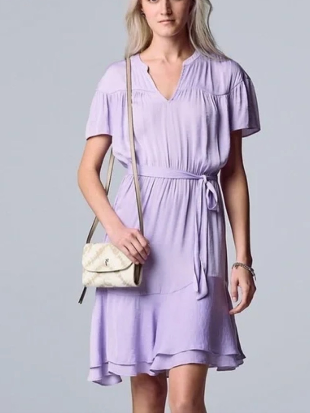 LIKE NEW Simply Vera Vera Wang Ruffle Dress